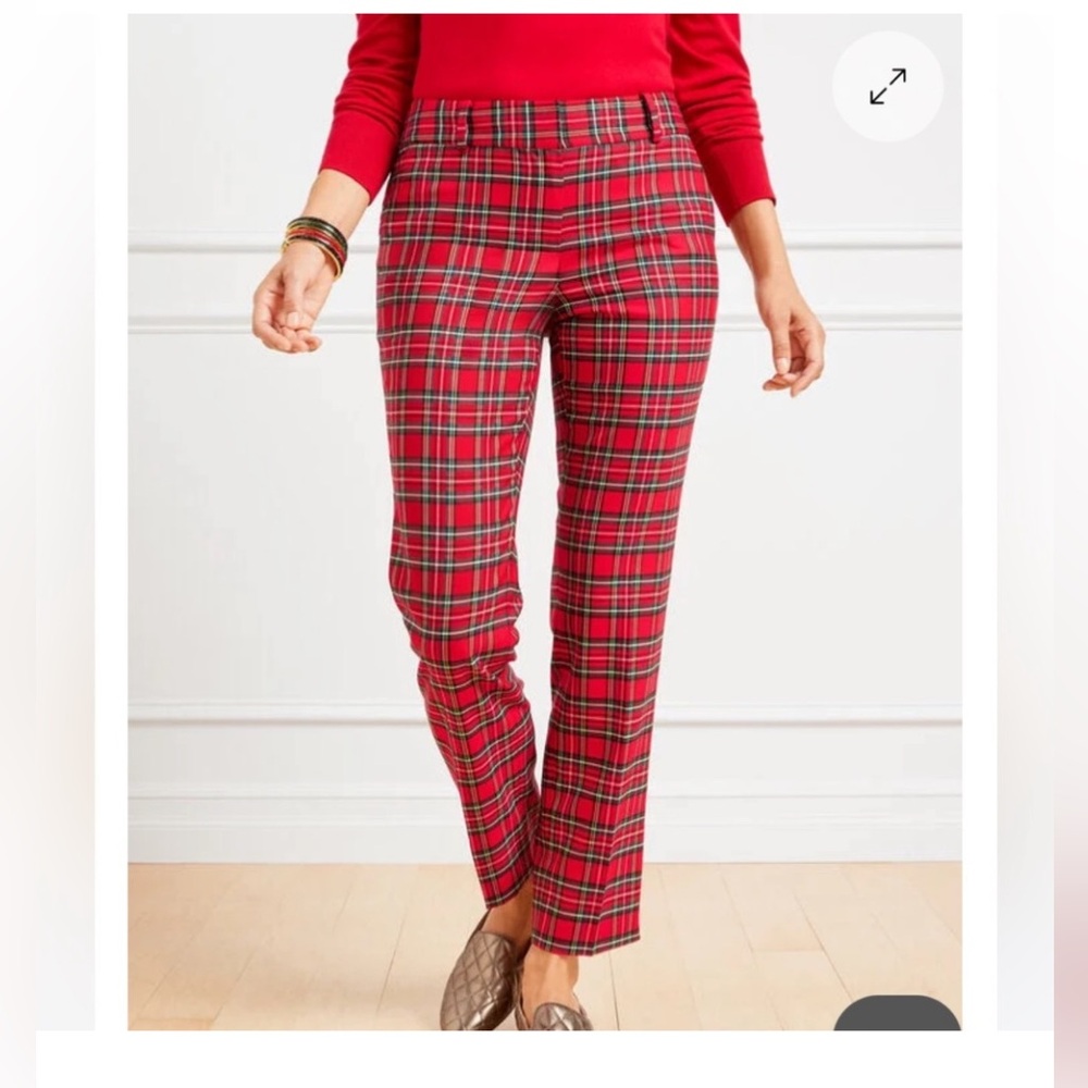 Hampshire Red Plaid Women's Straight Leg Pants